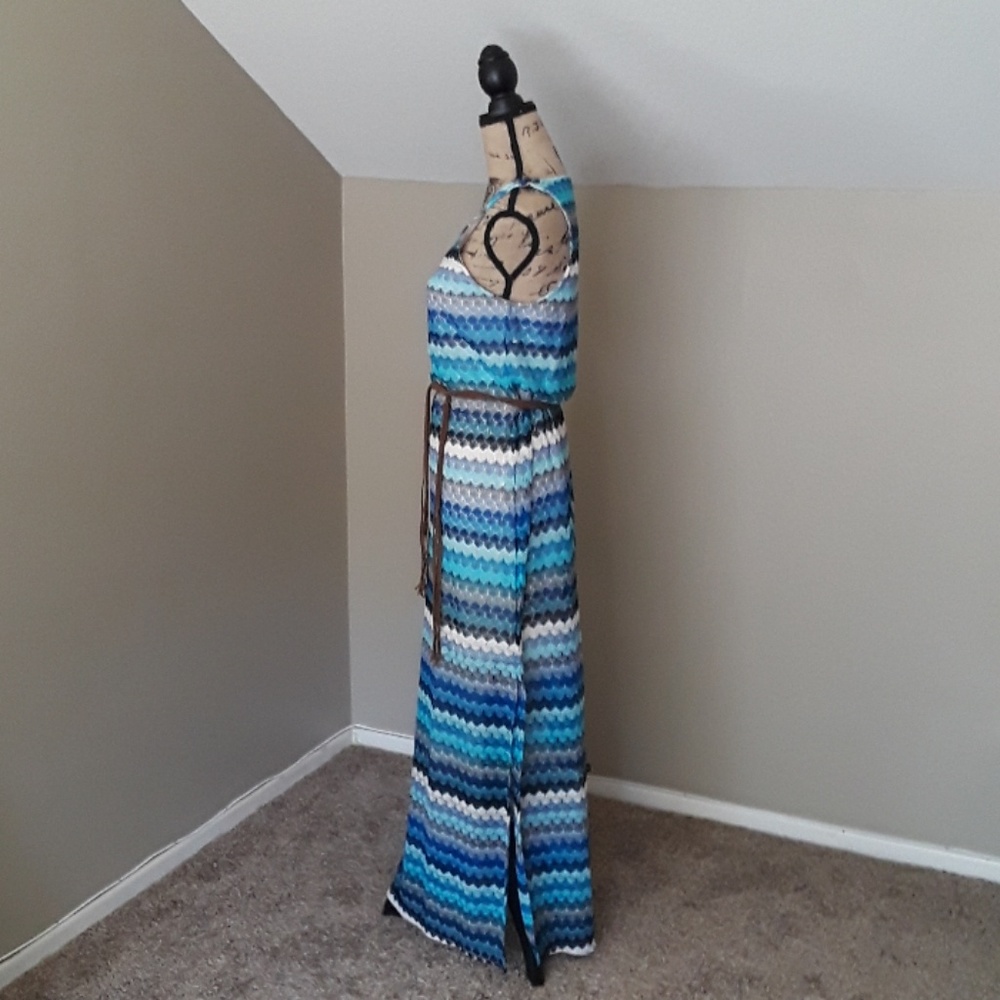 NWT, Revolve Sanctuary Striped Maxi Dress with Belt - Picture 7 of 17